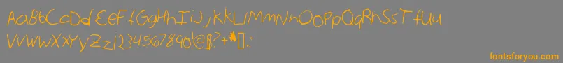 AnnieMax Font – Orange Fonts on Gray Background