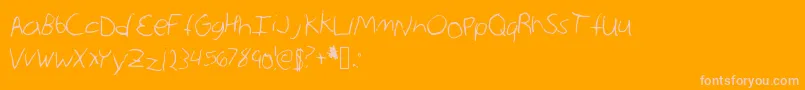 AnnieMax Font – Pink Fonts on Orange Background