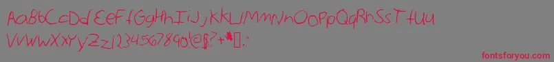 AnnieMax Font – Red Fonts on Gray Background