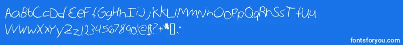 AnnieMax Font – White Fonts on Blue Background
