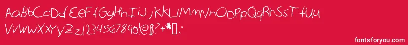 AnnieMax Font – White Fonts on Red Background