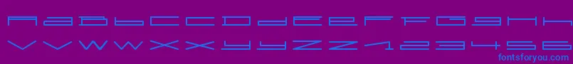 フォントSlurpRegular – 紫色の背景に青い文字