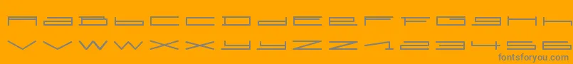 フォントSlurpRegular – オレンジの背景に灰色の文字
