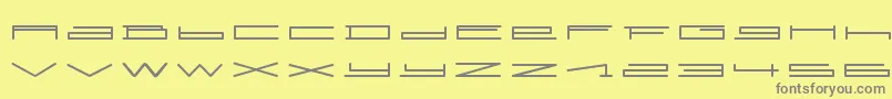 フォントSlurpRegular – 黄色の背景に灰色の文字