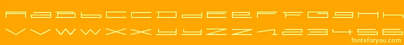 フォントSlurpRegular – オレンジの背景に黄色の文字