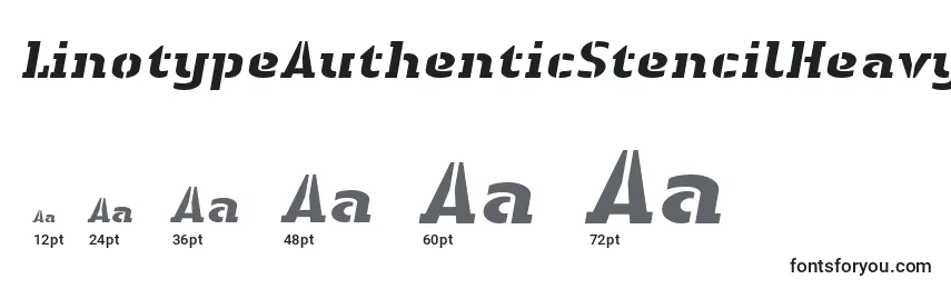 LinotypeAuthenticStencilHeavyitalic Font Sizes