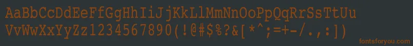 Шрифт CourierCondensed – коричневые шрифты на чёрном фоне