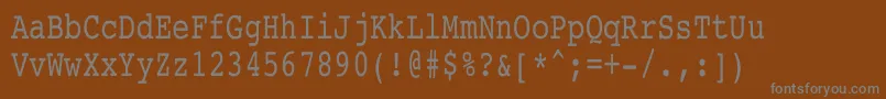 Шрифт CourierCondensed – серые шрифты на коричневом фоне