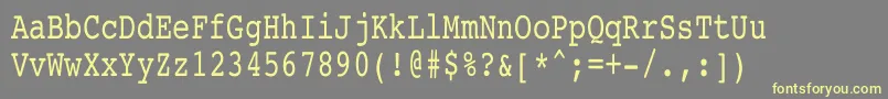 Шрифт CourierCondensed – жёлтые шрифты на сером фоне