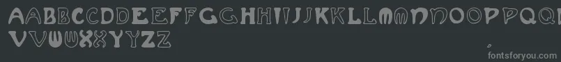 フォントMuchafrenchcapitals – 黒い背景に灰色の文字