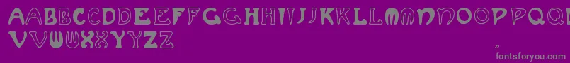Muchafrenchcapitals Font – Gray Fonts on Purple Background