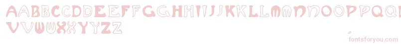 Muchafrenchcapitals Font – Pink Fonts on White Background