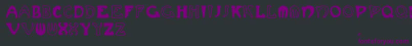 Muchafrenchcapitals Font – Purple Fonts on Black Background