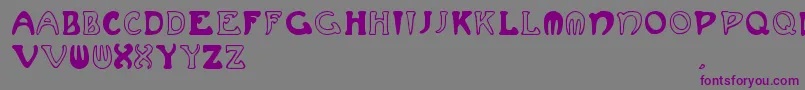 Muchafrenchcapitals Font – Purple Fonts on Gray Background