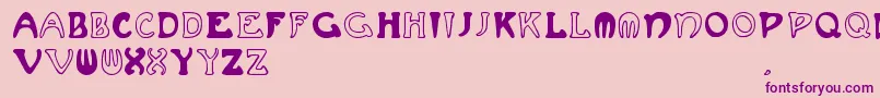 Muchafrenchcapitals Font – Purple Fonts on Pink Background