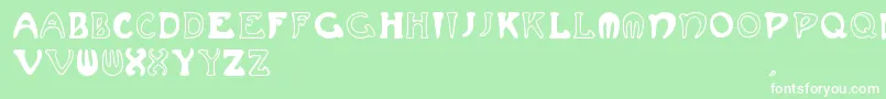 フォントMuchafrenchcapitals – 緑の背景に白い文字