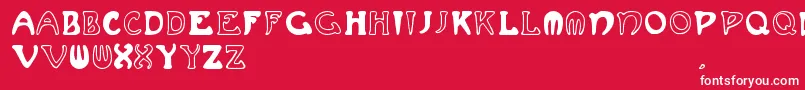 Muchafrenchcapitals Font – White Fonts on Red Background