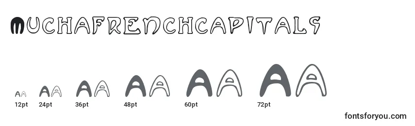 Größen der Schriftart Muchafrenchcapitals (88298)