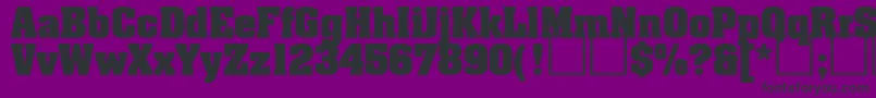 ARdvarkBold-fontti – mustat fontit violetilla taustalla