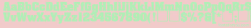 ARdvarkBold Font – Green Fonts on Pink Background