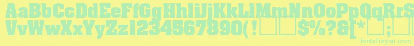 ARdvarkBold Font – Green Fonts on Yellow Background