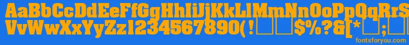 ARdvarkBold Font – Orange Fonts on Blue Background