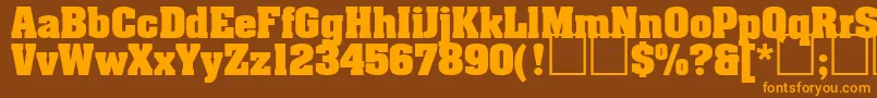 ARdvarkBold Font – Orange Fonts on Brown Background