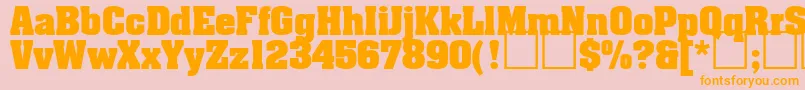 ARdvarkBold Font – Orange Fonts on Pink Background