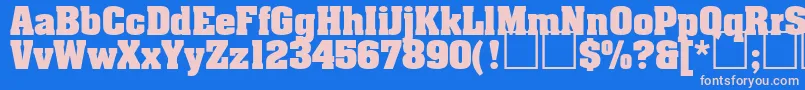 ARdvarkBold Font – Pink Fonts on Blue Background
