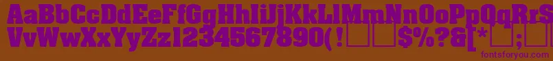 ARdvarkBold Font – Purple Fonts on Brown Background