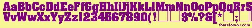 ARdvarkBold Font – Purple Fonts on Yellow Background