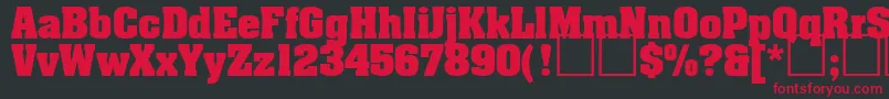 ARdvarkBold Font – Red Fonts on Black Background