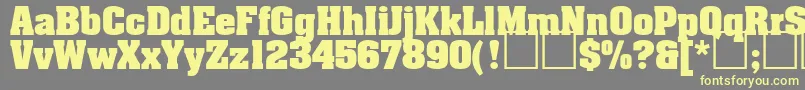 ARdvarkBold Font – Yellow Fonts on Gray Background