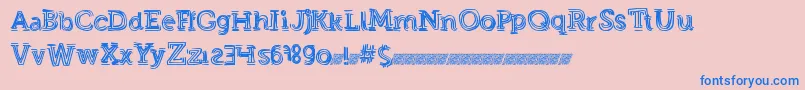 Strongeventdt Font – Blue Fonts on Pink Background