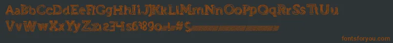 Strongeventdt Font – Brown Fonts on Black Background