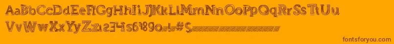 Strongeventdt Font – Brown Fonts on Orange Background