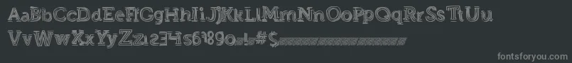 Strongeventdt Font – Gray Fonts on Black Background