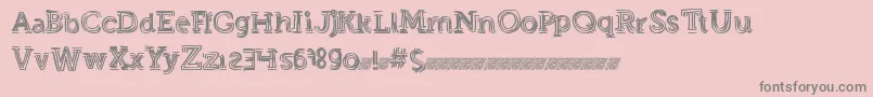 Strongeventdt Font – Gray Fonts on Pink Background