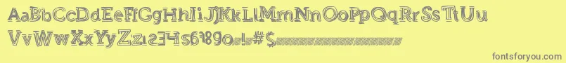 Strongeventdt Font – Gray Fonts on Yellow Background