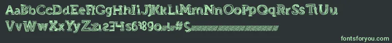 Strongeventdt Font – Green Fonts on Black Background