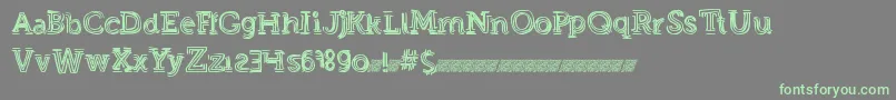 Strongeventdt Font – Green Fonts on Gray Background