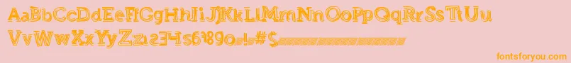 Strongeventdt Font – Orange Fonts on Pink Background