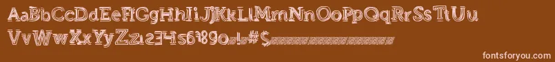 Strongeventdt Font – Pink Fonts on Brown Background