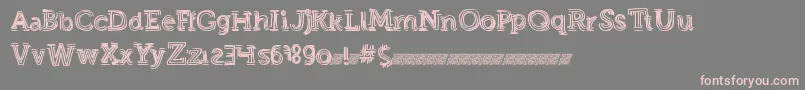 Strongeventdt Font – Pink Fonts on Gray Background