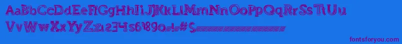 Strongeventdt Font – Purple Fonts on Blue Background