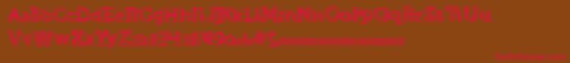 Strongeventdt Font – Red Fonts on Brown Background