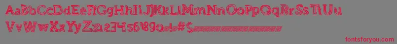 Strongeventdt Font – Red Fonts on Gray Background