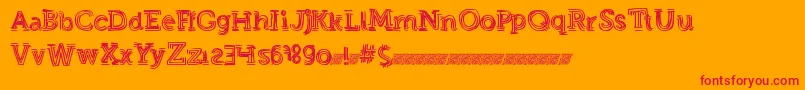 Strongeventdt Font – Red Fonts on Orange Background