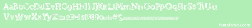 Strongeventdt Font – White Fonts on Green Background
