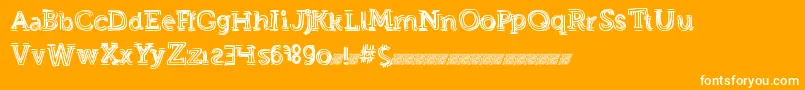 Strongeventdt Font – White Fonts on Orange Background